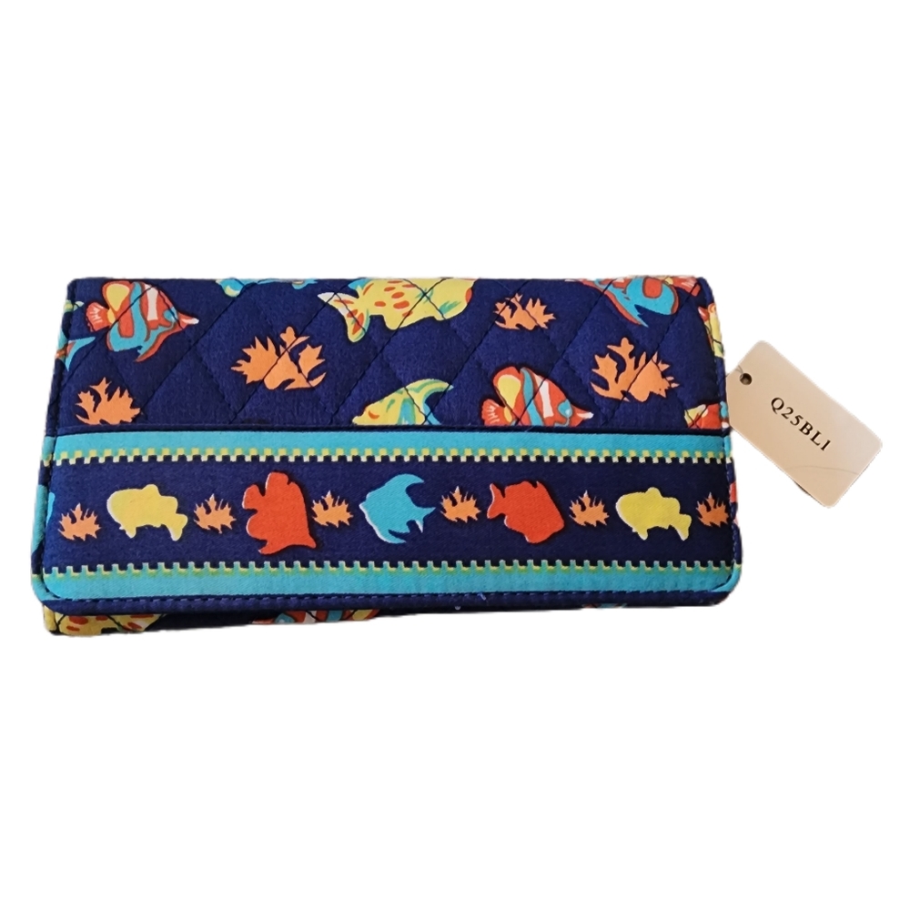 Fish Wallet Blossom blue red yellow